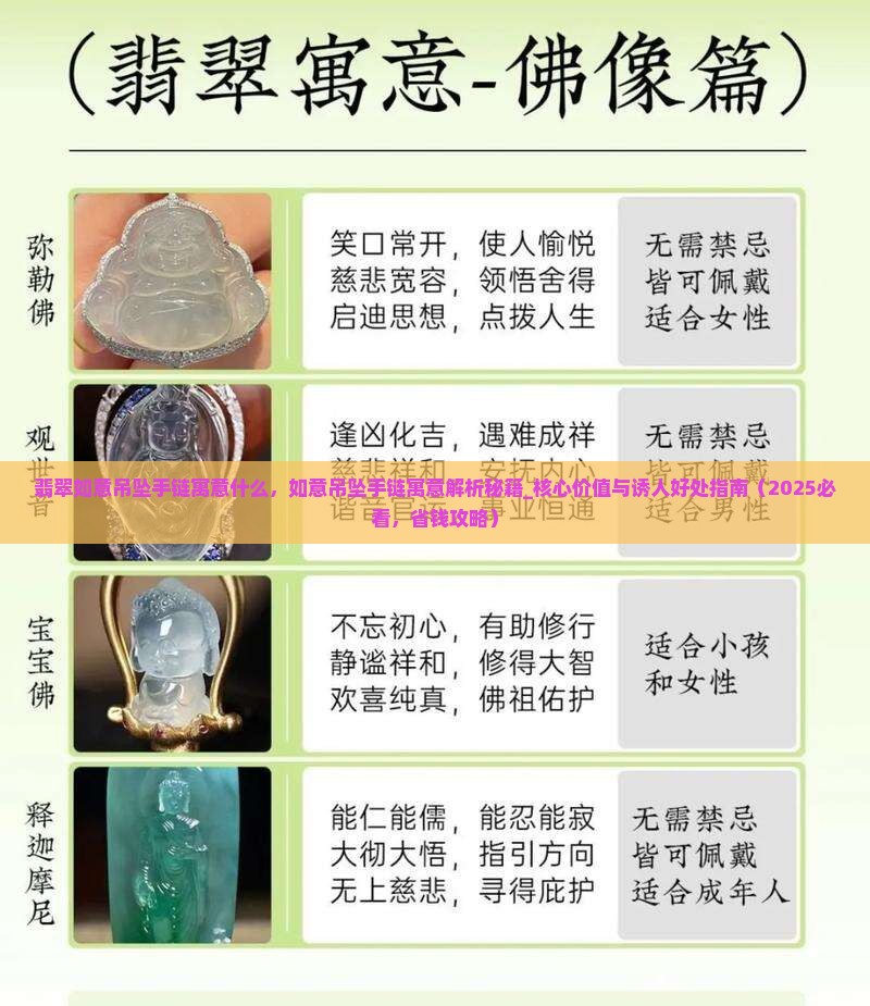 翡翠如意吊坠手链寓意什么