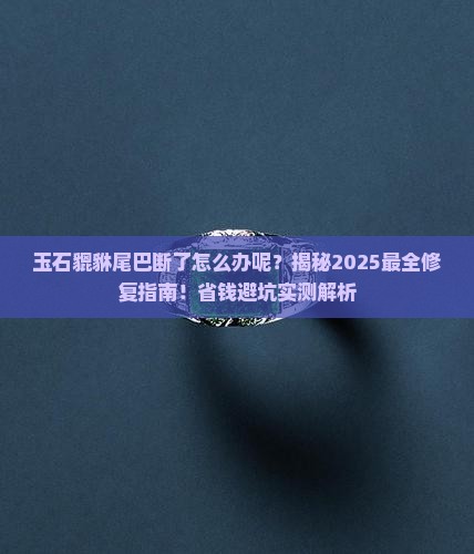 玉石貔貅尾巴断了怎么办呢