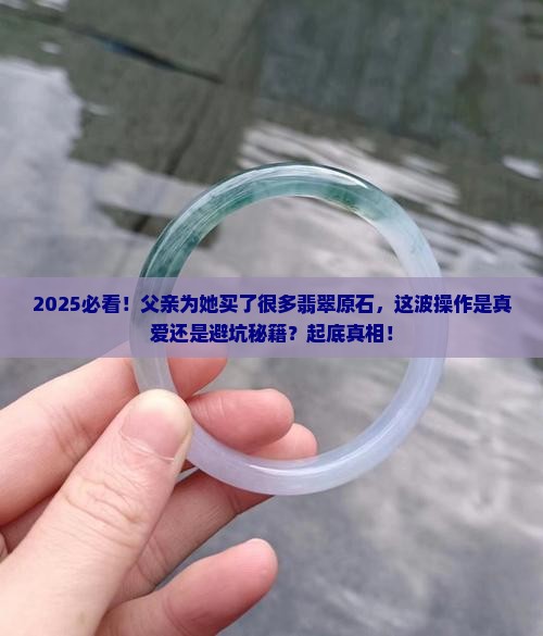父亲为她买了很多翡翠原石