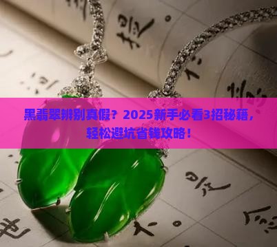 黑翡翠辨别真假