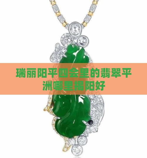 瑞丽揭阳平洲四会哪里的翡翠好