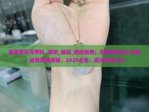 翡翠原石马甲料