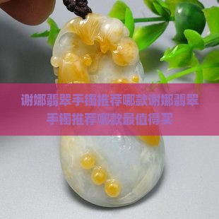 谢娜翡翠手镯推荐哪款