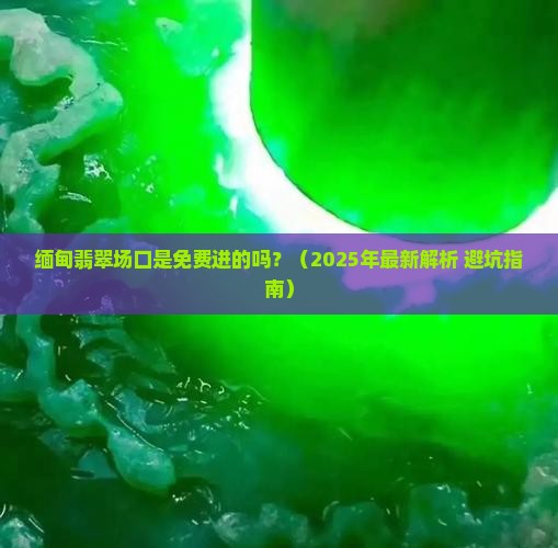 缅甸翡翠场口是免费进的吗