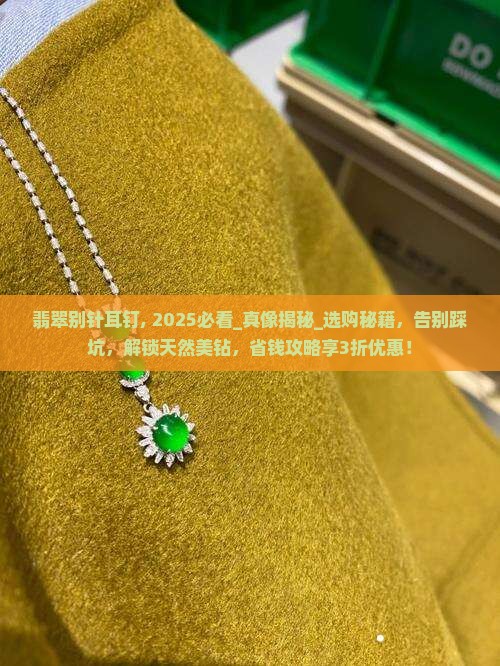 翡翠别针耳钉