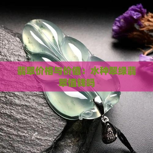 水种翠绿翡翠值钱吗