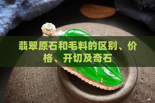 翡翠原石和毛料