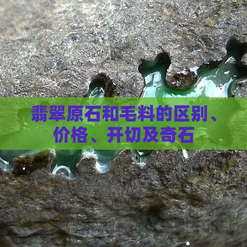 翡翠原石和毛料