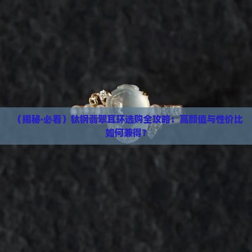 钛钢翡翠耳环