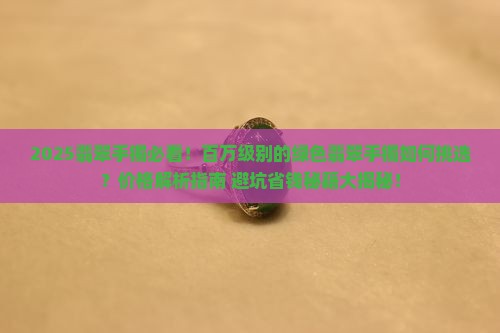 百万级别的绿色翡翠手镯