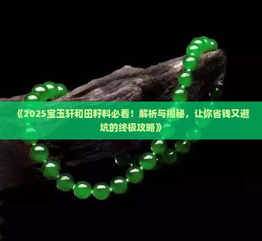 宝玉轩和田籽料