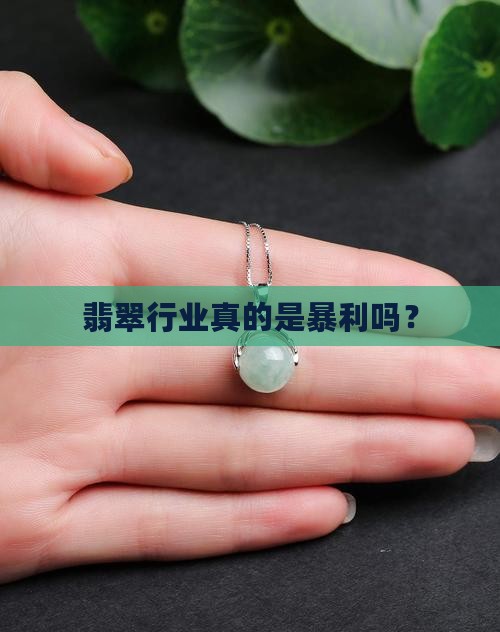 卖翡翠是暴利吗知乎