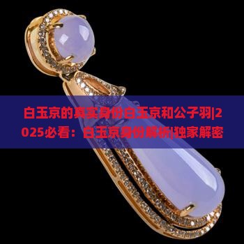 白玉京的真实身份白玉京和公子羽