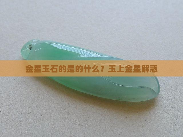带金星玉石是玉吗