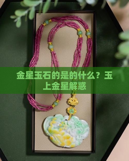 带金星玉石是玉吗