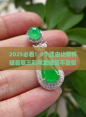 翡翠三彩双龙牌
