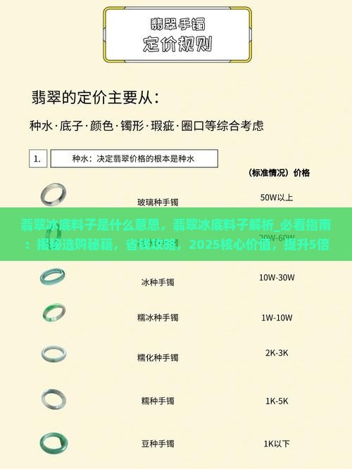 翡翠冰底料子是什么意思