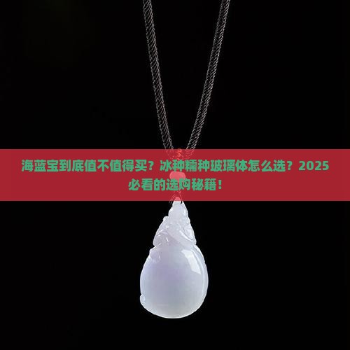 海蓝宝冰种糯种还玻璃体好