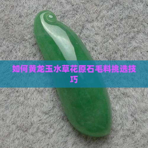 如何挑选黄龙玉水草花原石毛料
