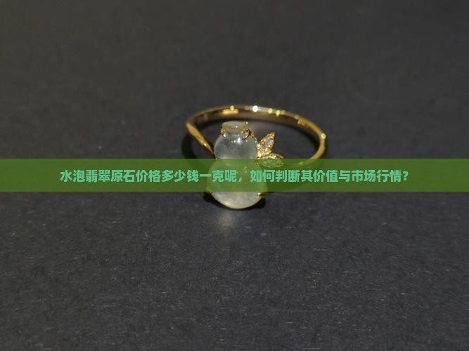 水泡翡翠原石价格多少钱一克呢