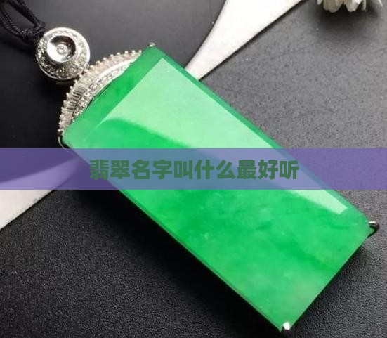 翡翠蛇叫什么名字最好听