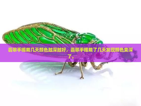 翡翠手镯戴几天颜色越深越好