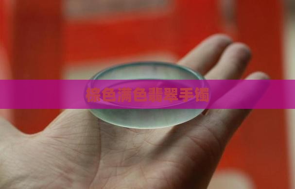 满棕色翡翠镯子