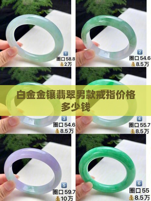 白金镶翡翠男款戒指多少钱