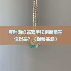豆种满绿翡翠手镯是什么档次