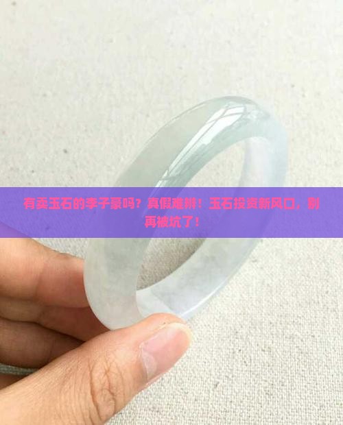 有卖玉石的李子豪吗