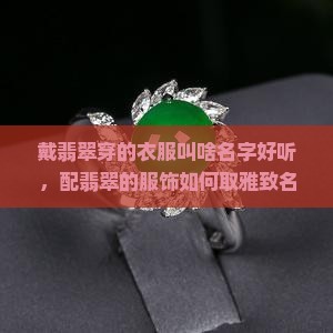 戴翡翠穿的衣服叫啥名字好听