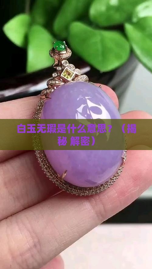 白玉无瑕的意思是