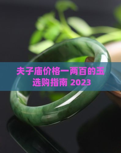 夫子庙价格一两百的玉