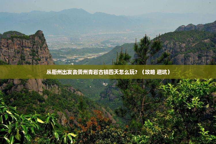衢州去贵州青岩古镇四日游