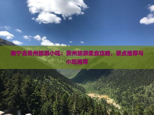 南宁去贵州旅游小吃