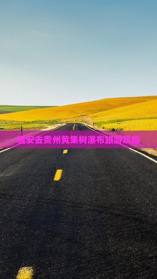 雅安去贵州黄果树瀑布自由团