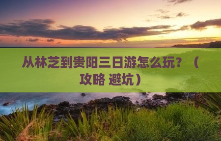 林芝去贵州贵阳三日游