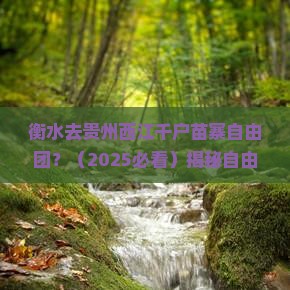 衡水去贵州西江千户苗寨自由团
