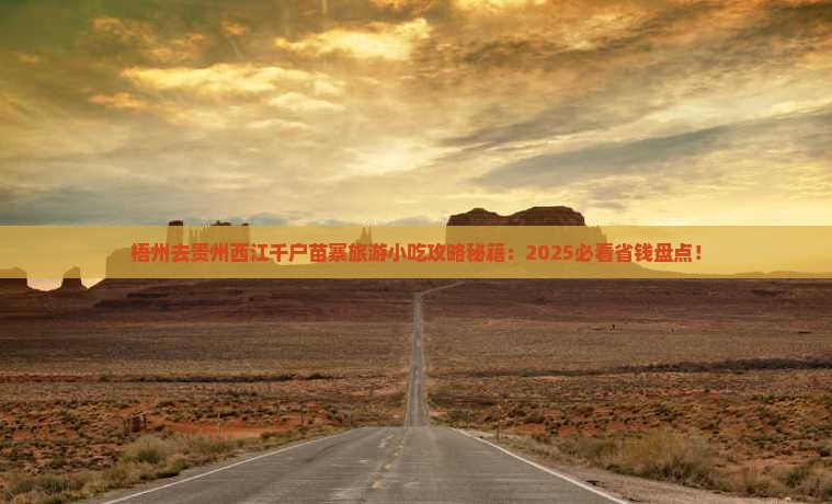 梧州去贵州西江千户苗寨旅游小吃