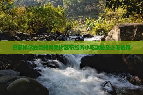 巴彦倬尔去贵州黄果树瀑布旅游小吃