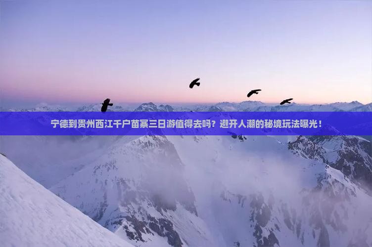 宁德到贵州西江千户苗寨三日游