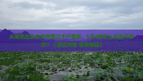 莱芜去贵州西江千户苗寨旅游