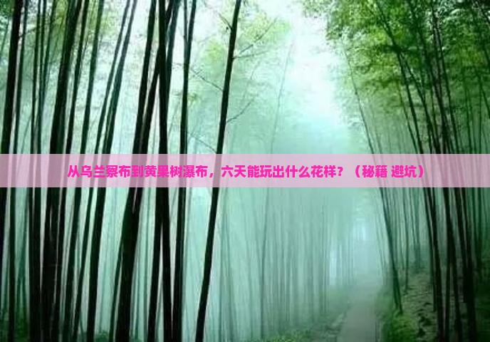 乌兰察布去贵州黄果树瀑布六日游