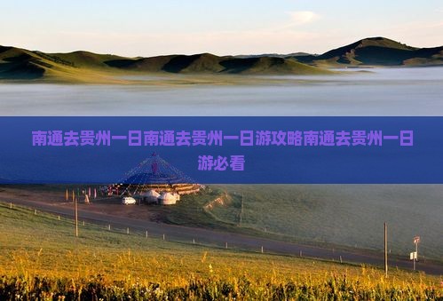 南通去贵州一日