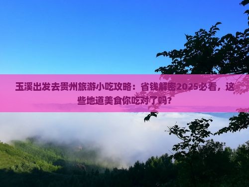 玉溪去贵州旅游小吃