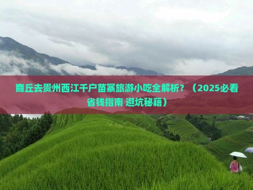 商丘去贵州西江千户苗寨旅游小吃