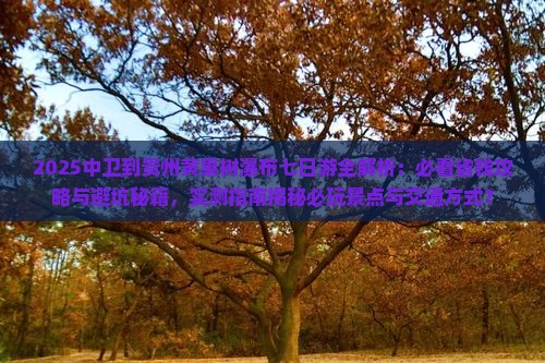 中卫到贵州黄果树瀑布七日游