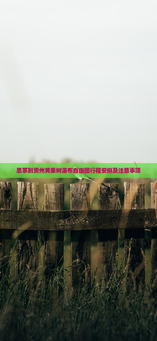 思茅到贵州黄果树瀑布自由团