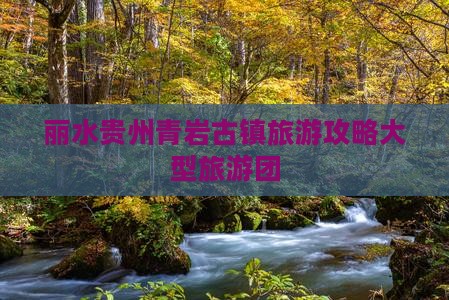 丽水去贵州青岩古镇大型旅游团