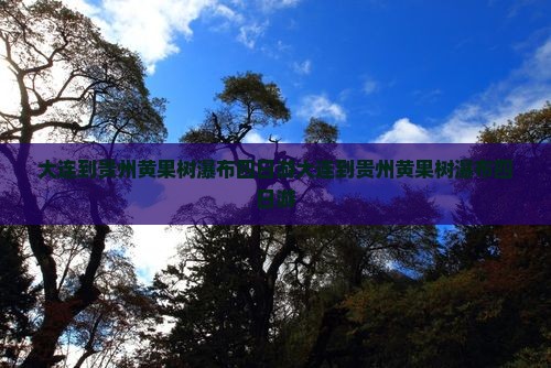 大连到贵州黄果树瀑布四日游